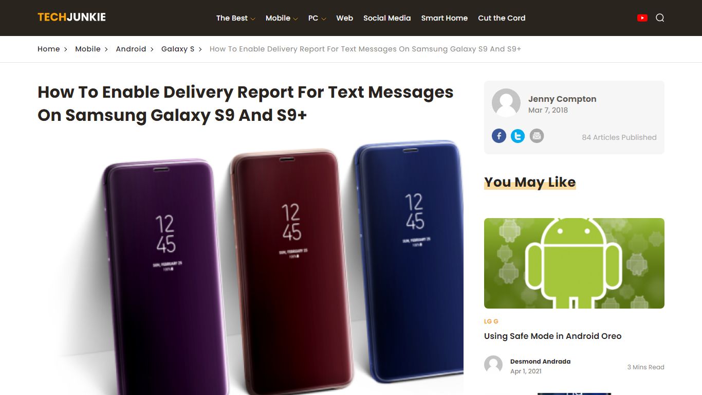 How To Enable Delivery Report For Text Messages On Samsung Galaxy S9 ...